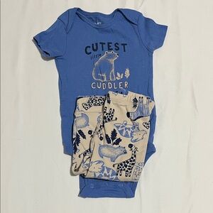 Carter's Blue and Beige Kids Matching Set